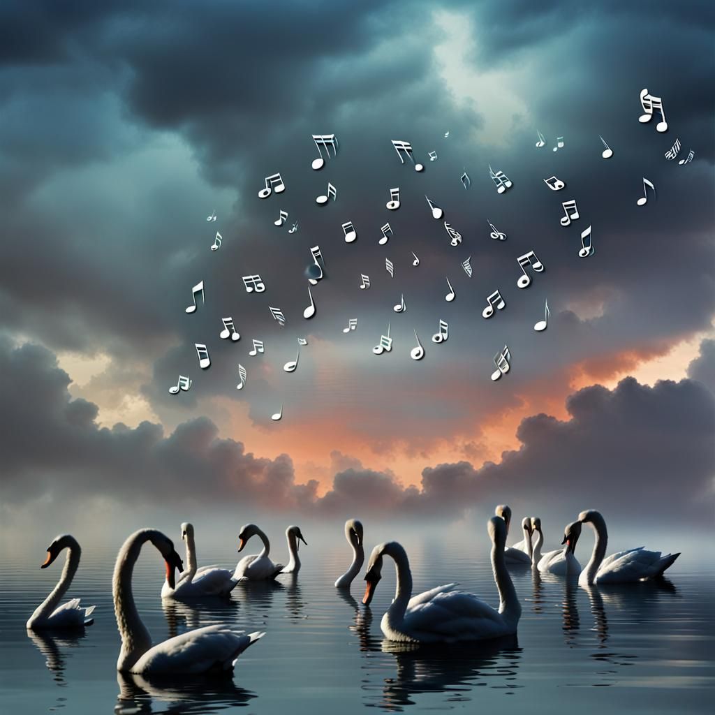 Swan Song: Lyrical Musical Notes in Triadic Colors