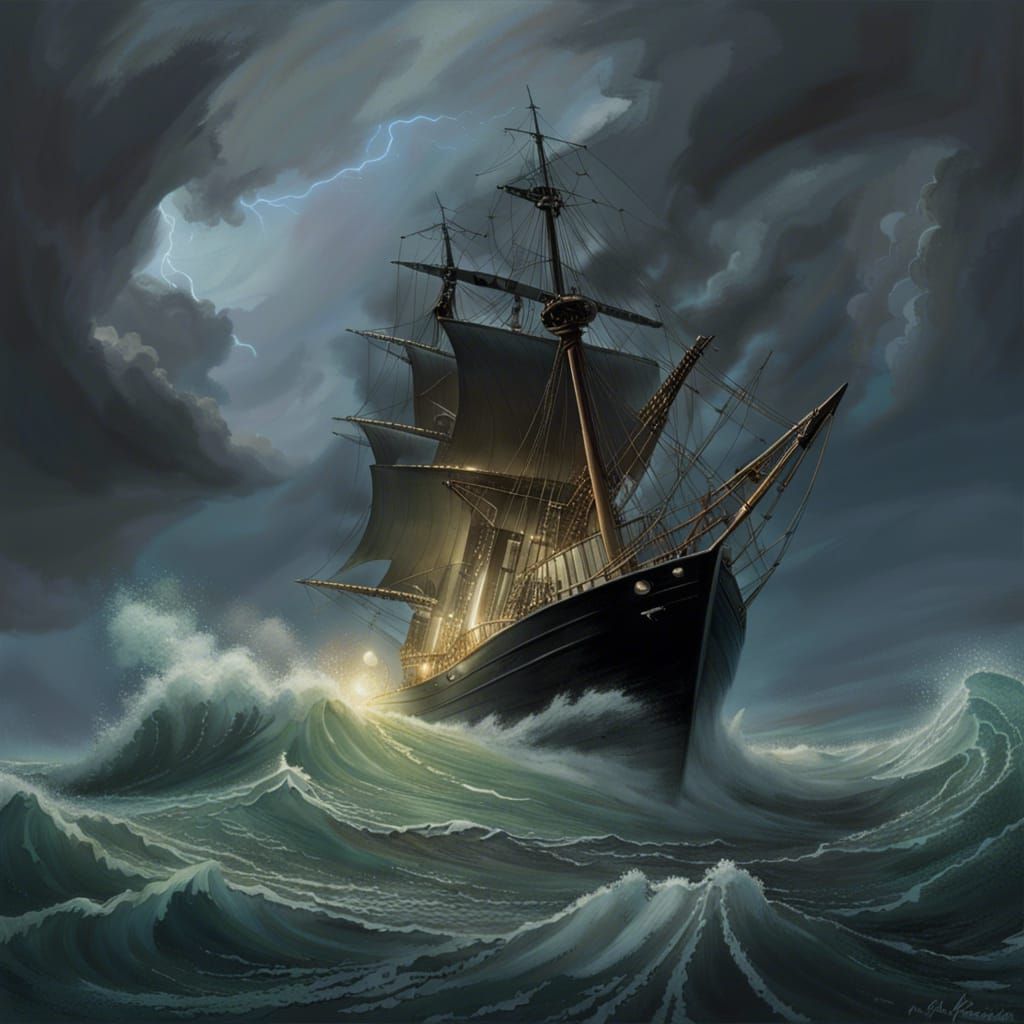 Trawler Attacked by Giant Tentacles in Stormy Sea