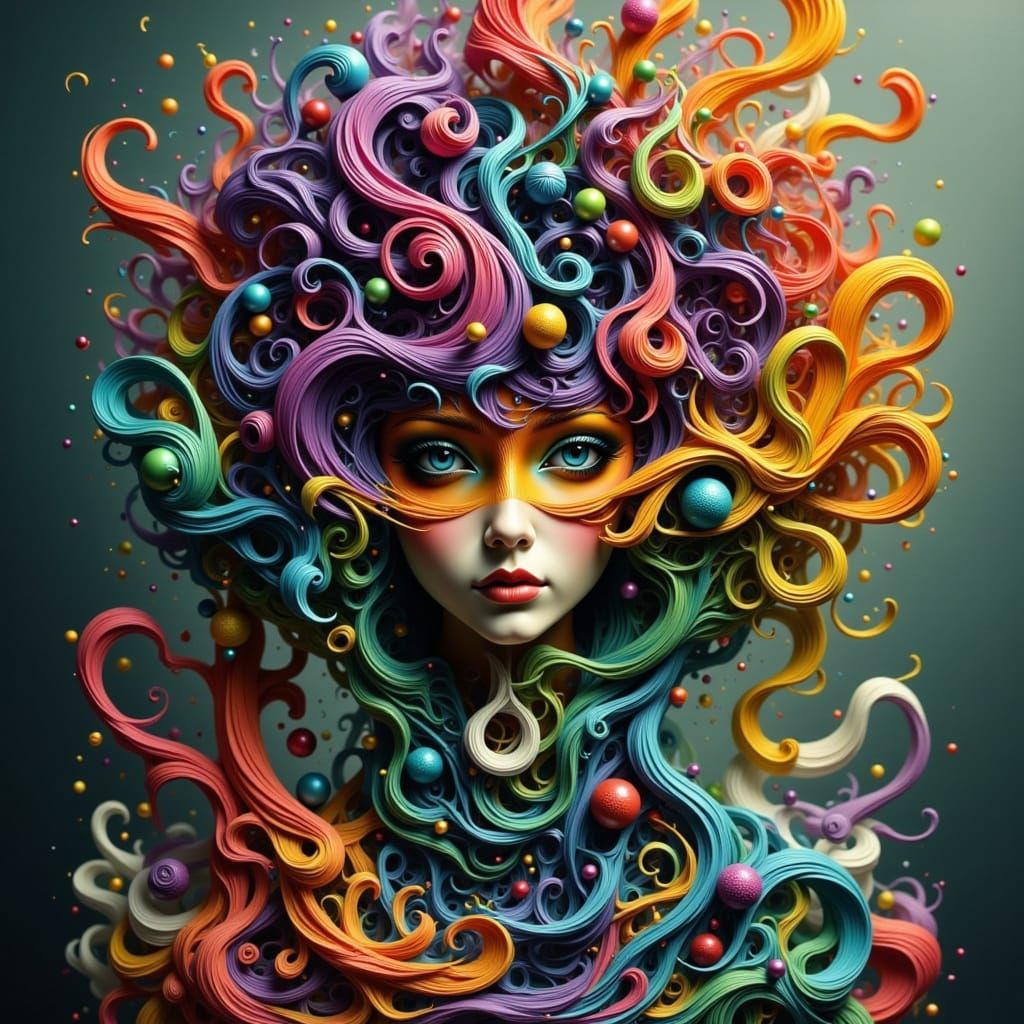 Magical Pencil Sculpture in Alice Wonderland Style