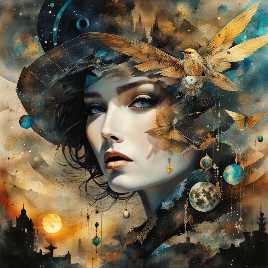 Pirate Treasure Map Collage at Twilight