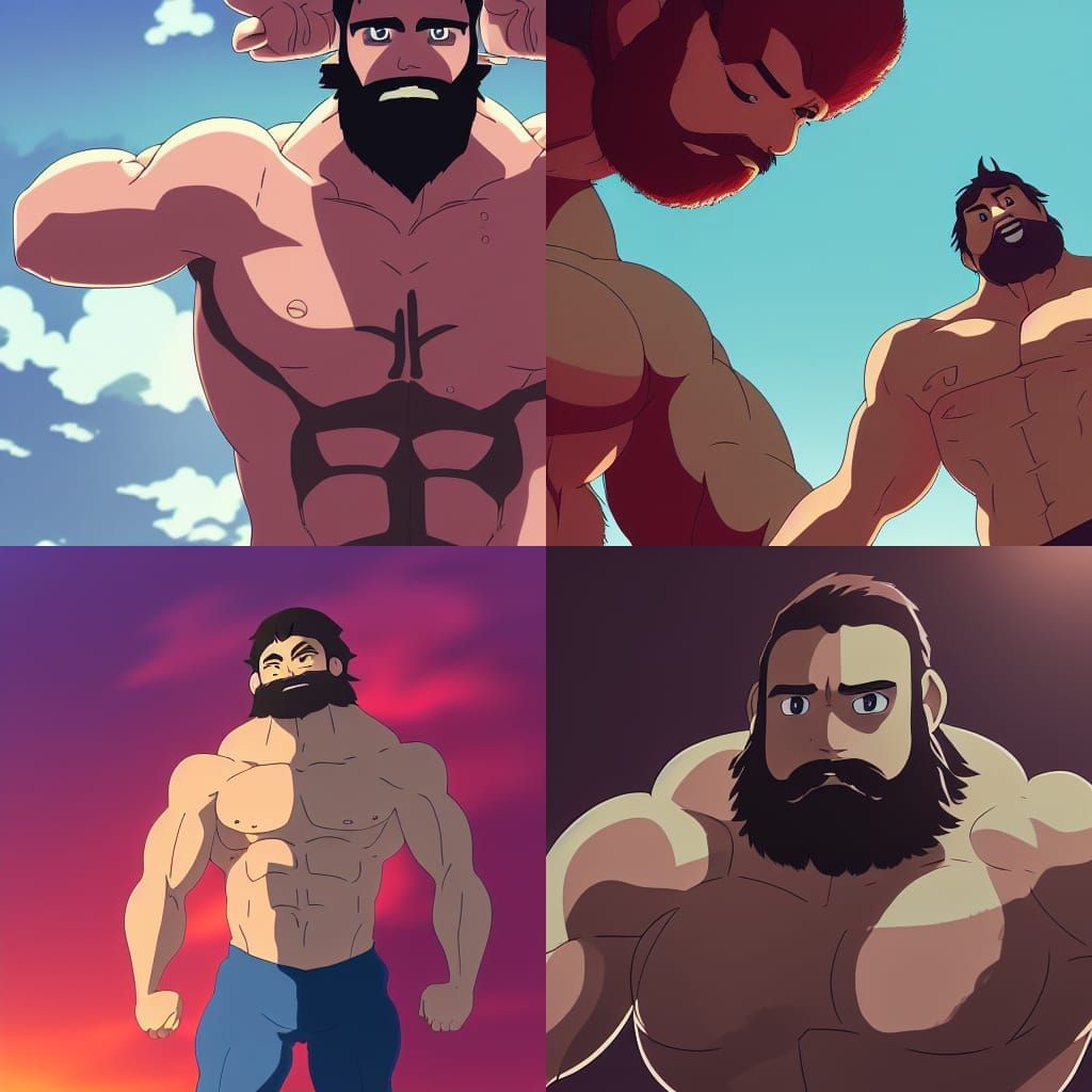 Anime Bodybuilder: Studio Ghibli Key Visual