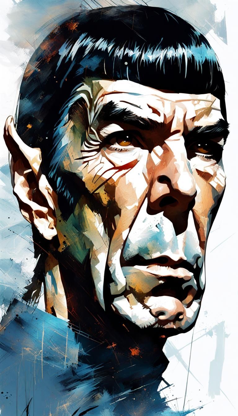 Spock abstract splash art