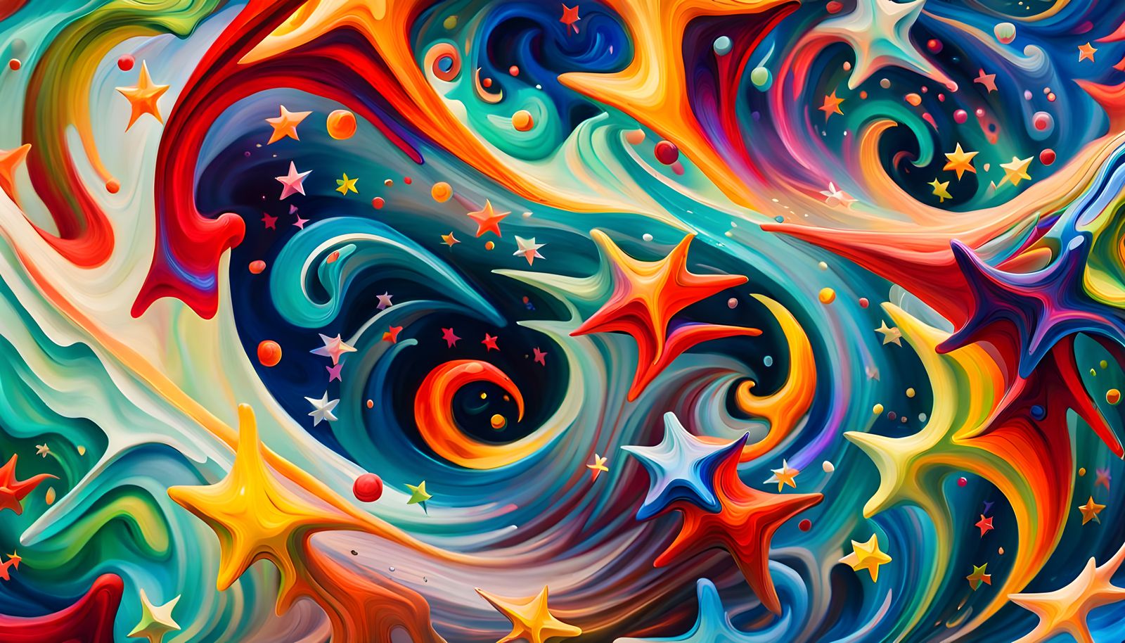 Expressionist Star Cluster Formation in Impasto Style