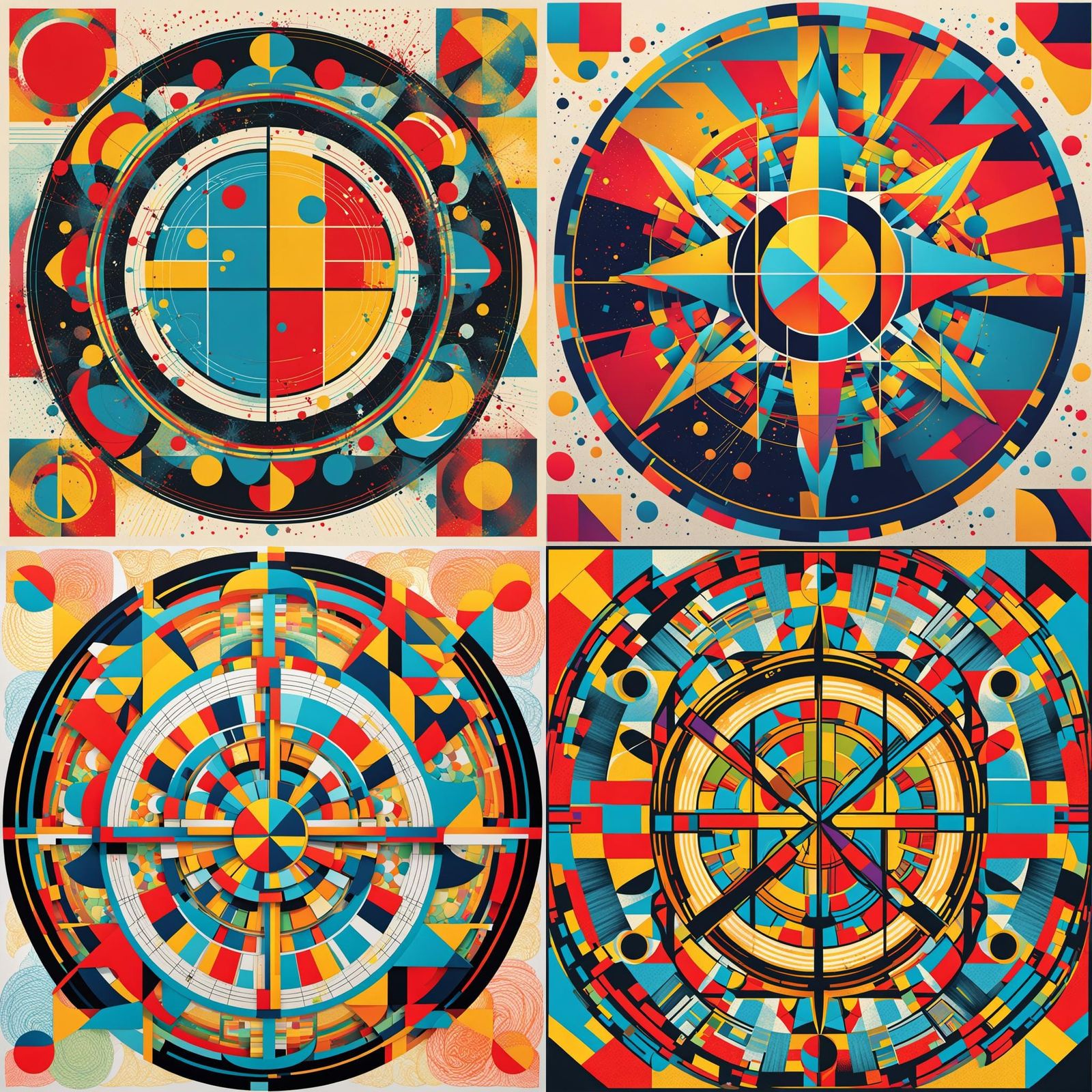 Love and Peace Pop Art in Bauhaus Style