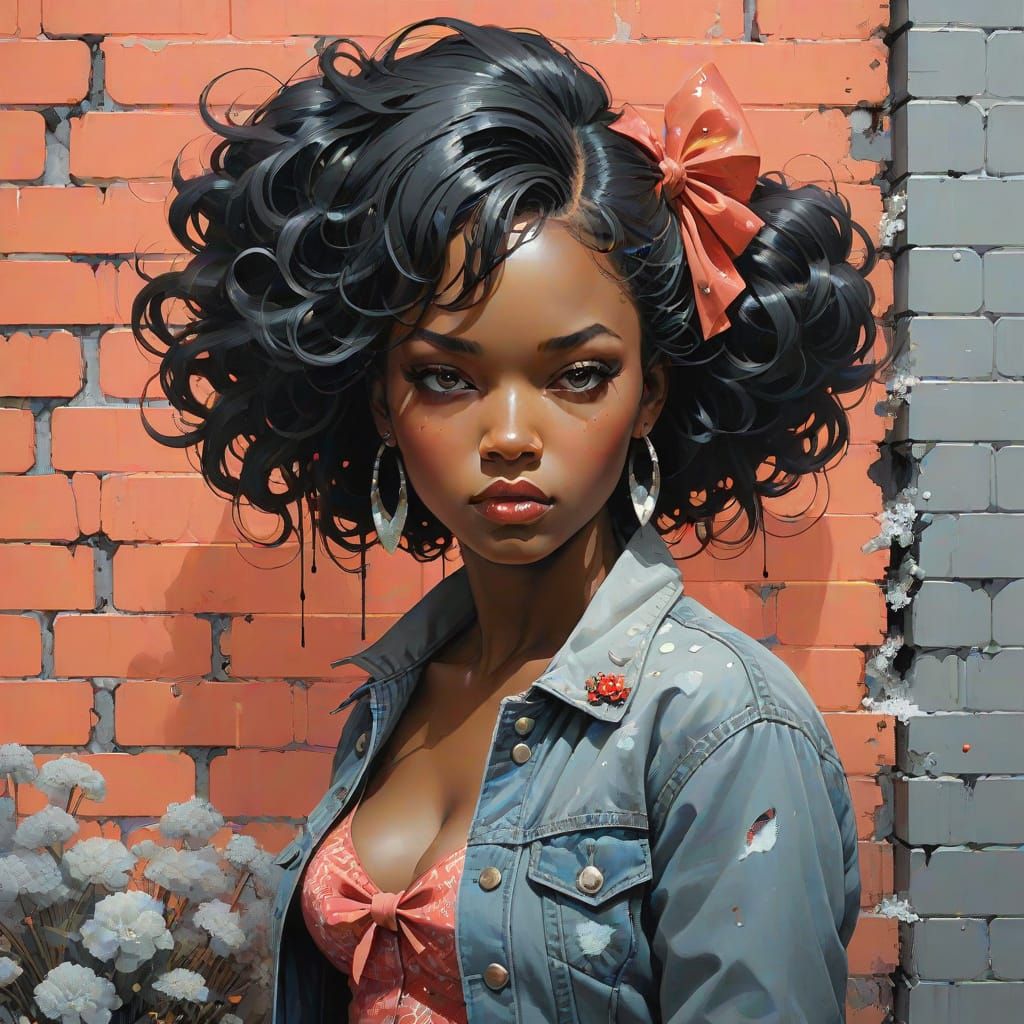 Beautiful Woman with Sea Salt Waves as Mixed-Media Collage