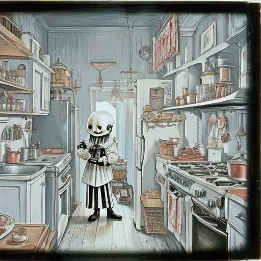 Eerie Baker at His Oven