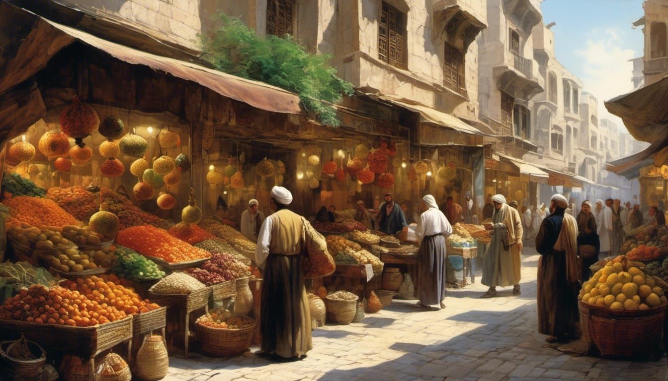A Bazaar in old Damascus