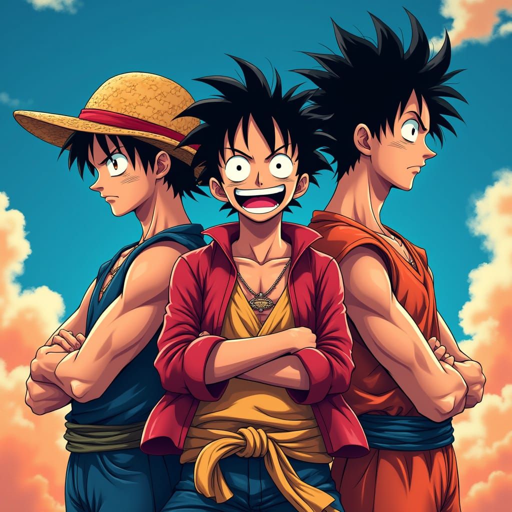 Manga Heroes Unite in Epic Battle Pose