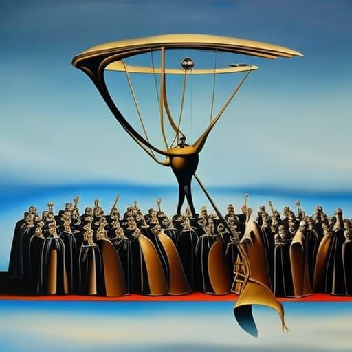 Surreal Pendulum Chorus in Dali Style
