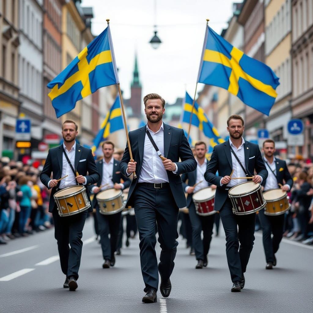 Swedish Pride March: Digital Art Inspired by Masters