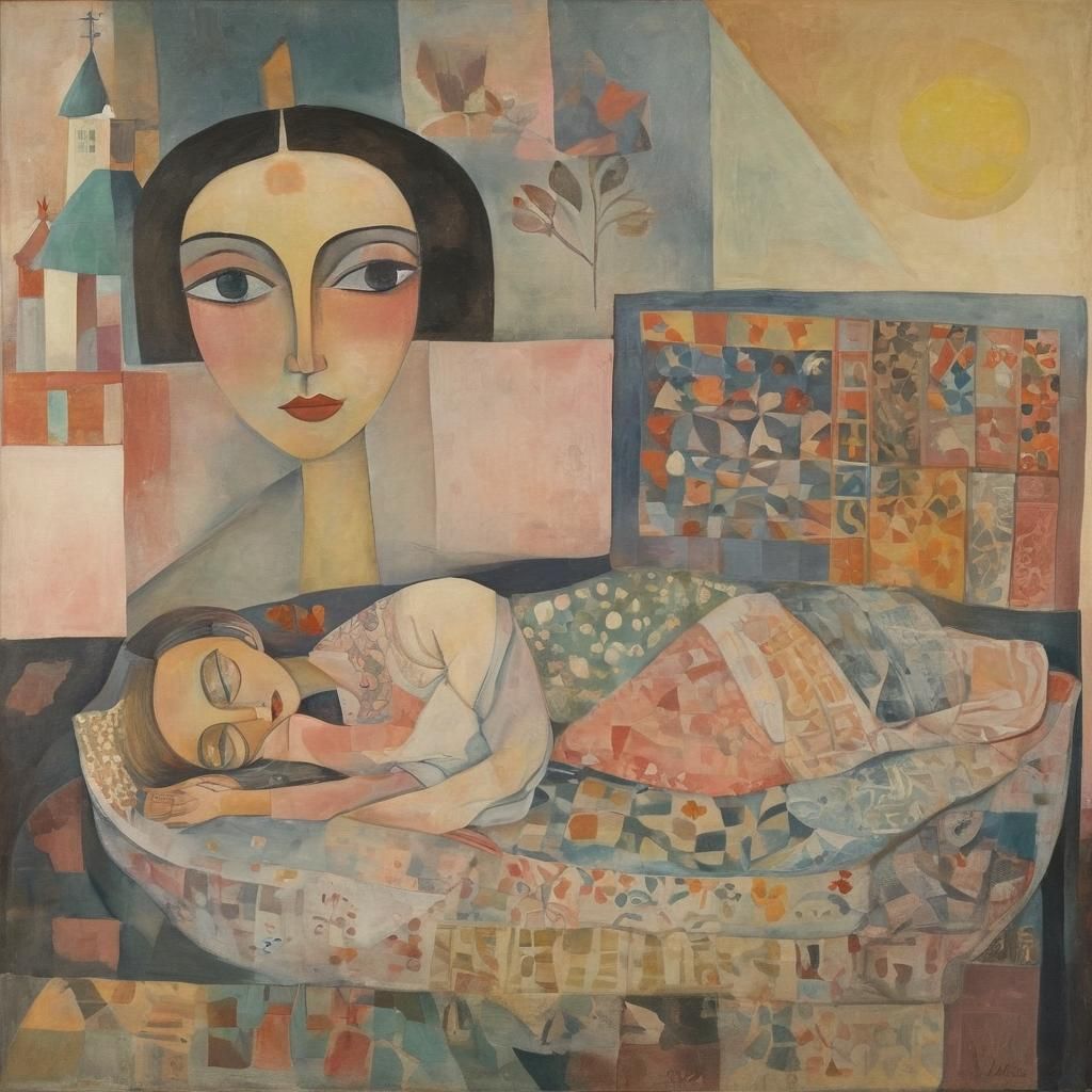 Ethereal Female Form in Soft Focus, Longing for Rest