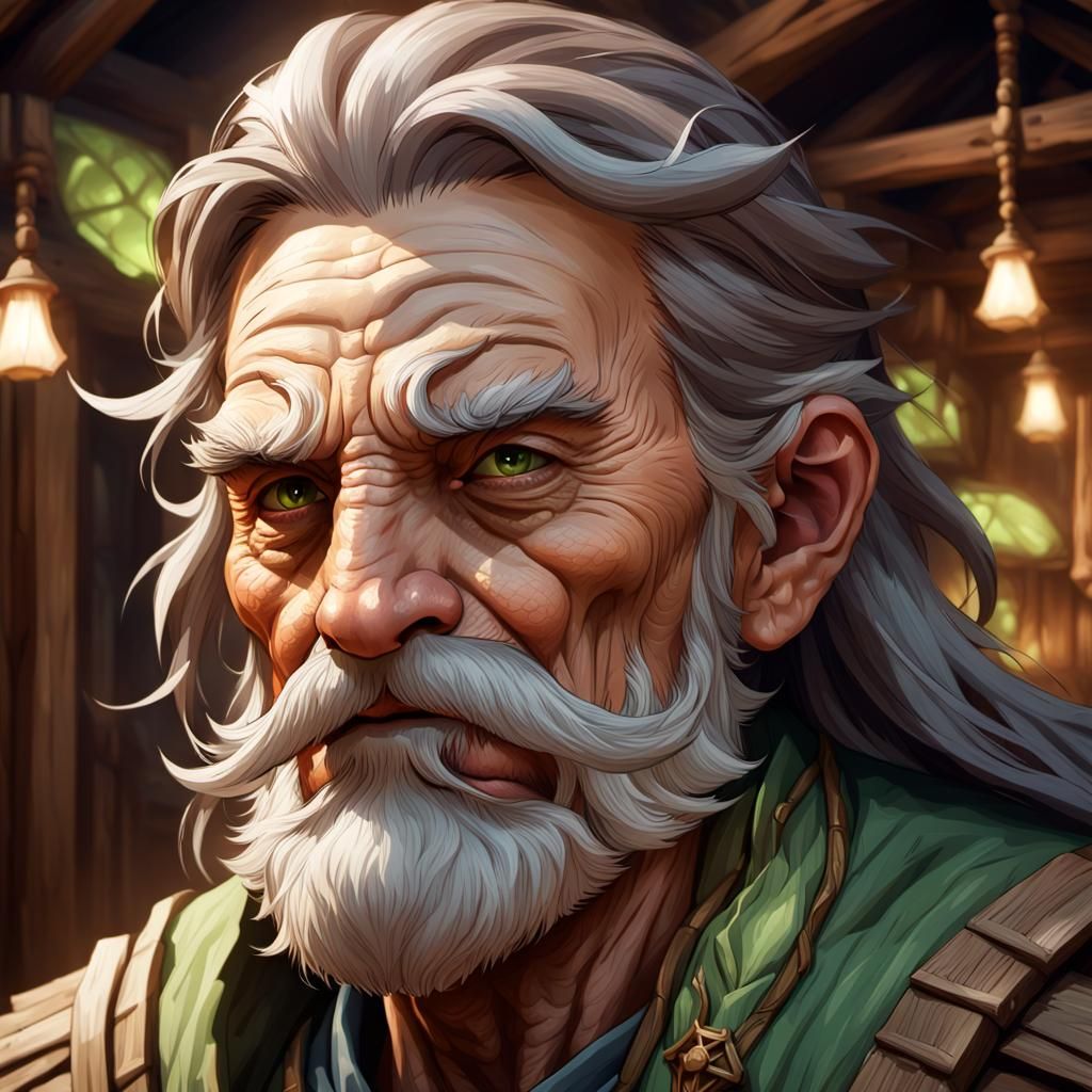 Tortle Druid Portrait in Magic the Gathering Style