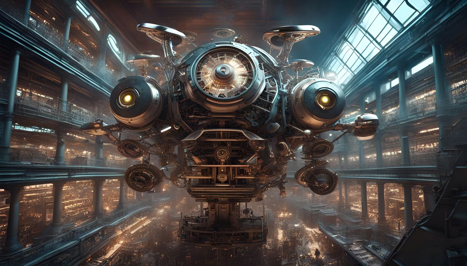 Cyberpunk Clockwork Machine Fly-Through