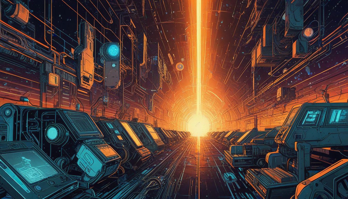 Cyberpunk Epic in Dynamic Comic Book Art Style