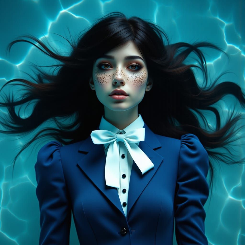 Ethereal Victorian Siren on the Ocean Floor