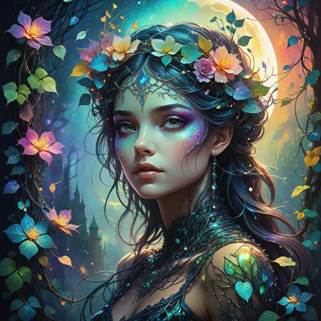 Neo-Expressionist Fairytale Wonderland at Full Moon