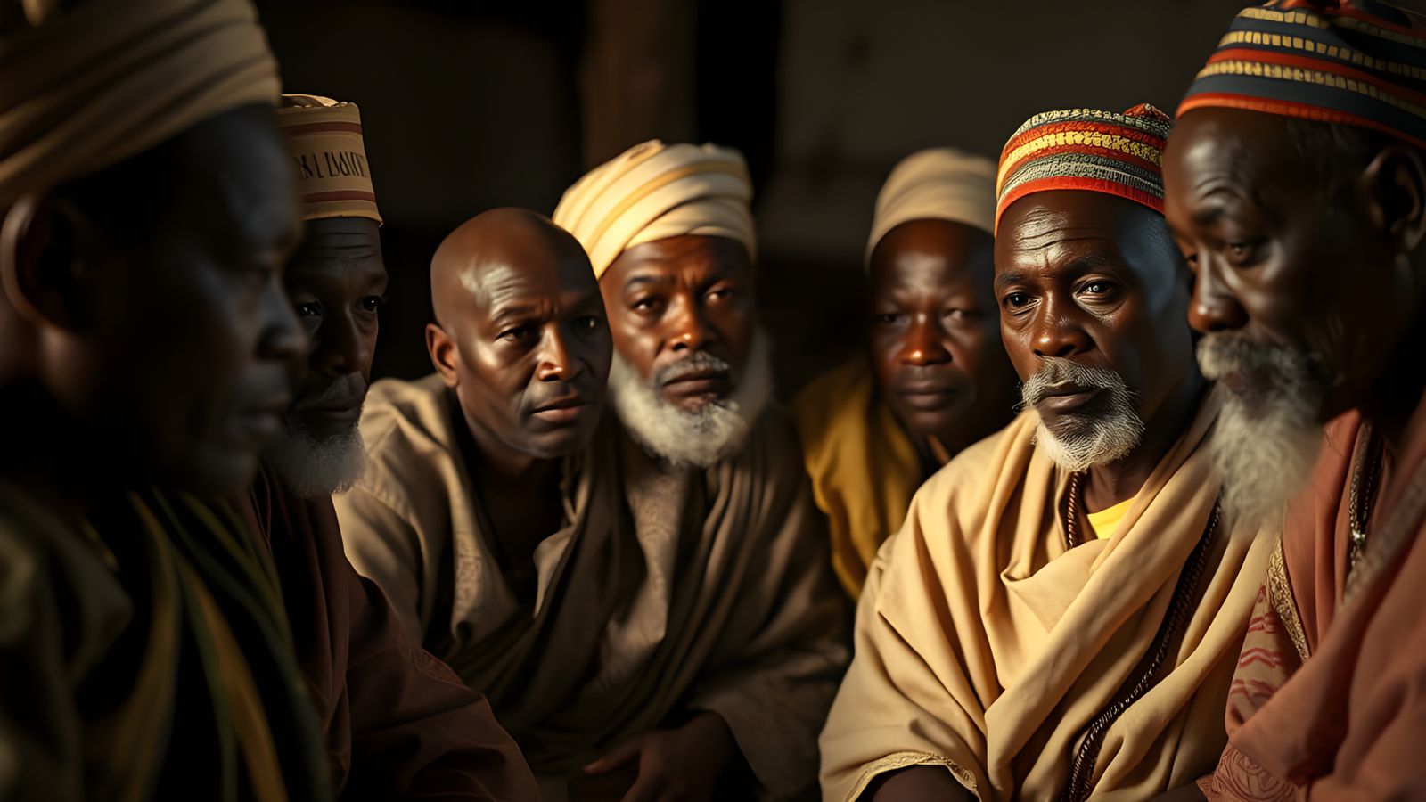 Concerned Nigerian Elders Deliberate: A Cinematic Film Still