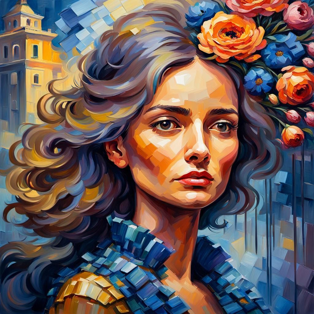 Impressionist Masterpiece in Gouache and Watercolors