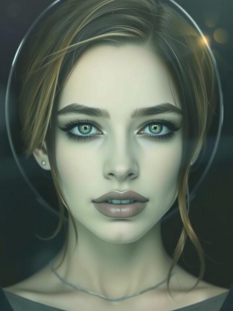 Elegant Portrait of a Woman with Asymmetrical Hair