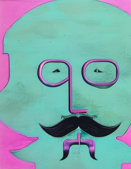 Robot with moustache