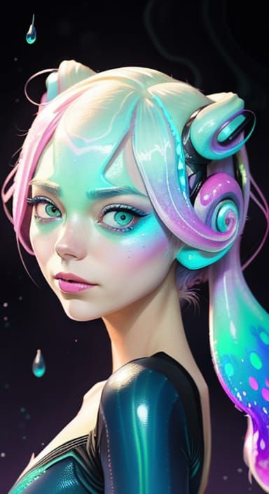 Gwen Stacy Fairy in Vibrant Bioluminescent Panadería Scene