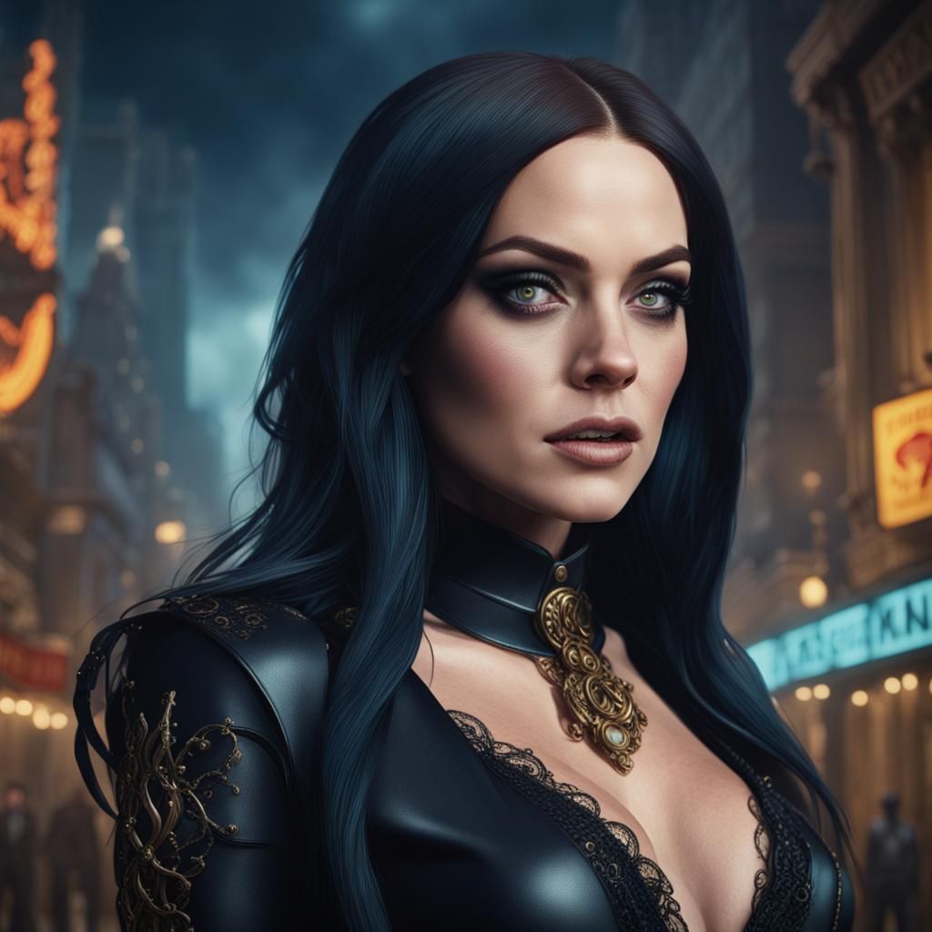 Lindsey Lohan as Zatanna: Detailed Digital Matte Painting
