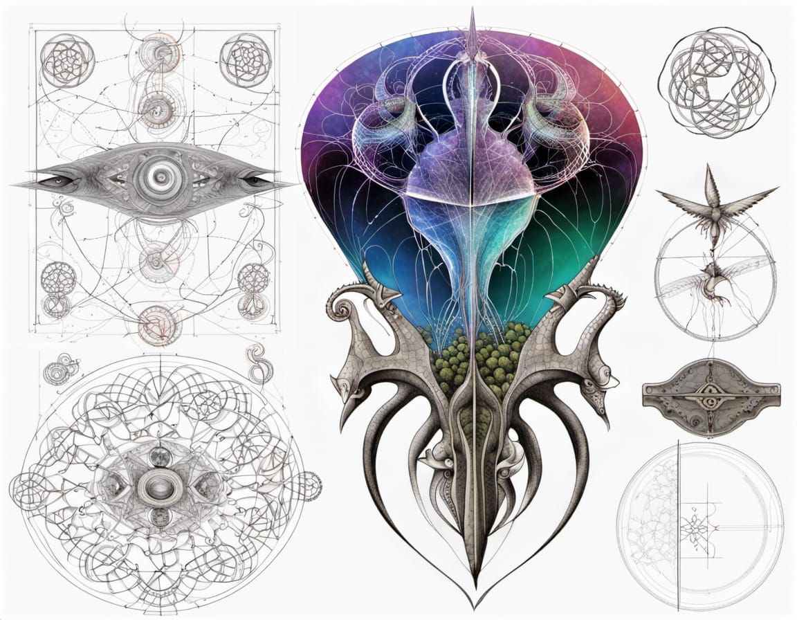 Technical Drawings with Pyroclastic Flora and Quantum Zentan...