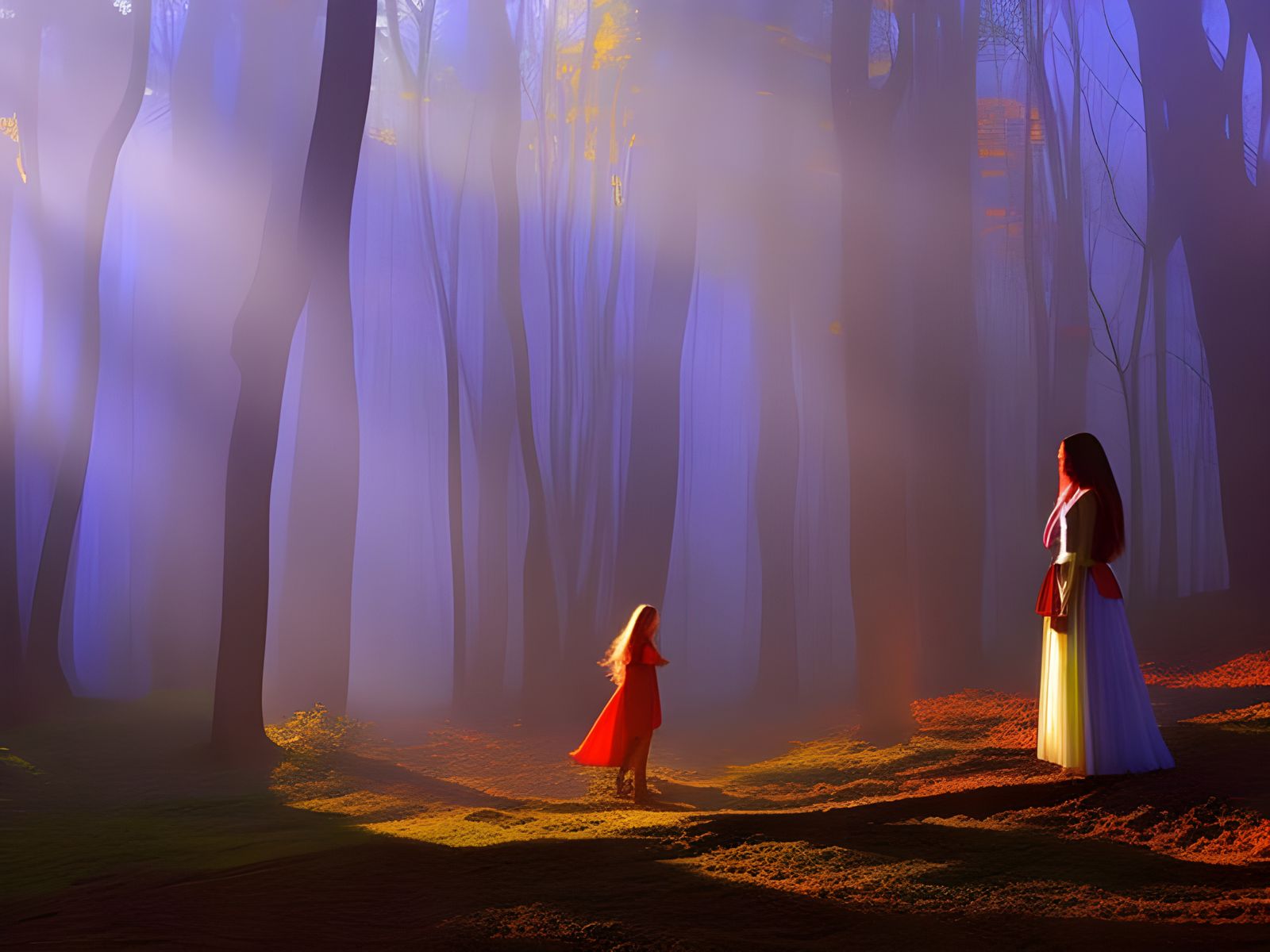 Magical Beings in a Colorful Fantasy World