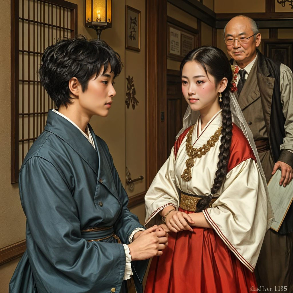 17th Century Japanese Arranged Marriage Ceremony