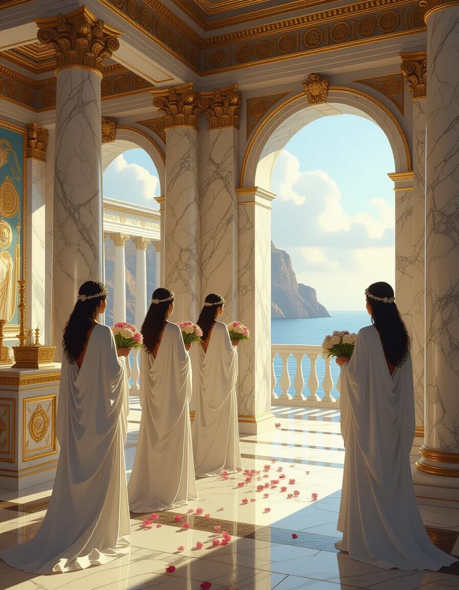 Greek Women at Altar on The Syracusia