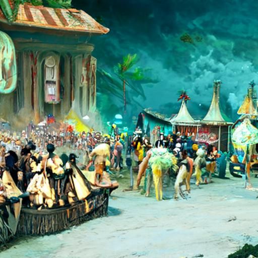 1800s Carnival Detailed Matte Painting