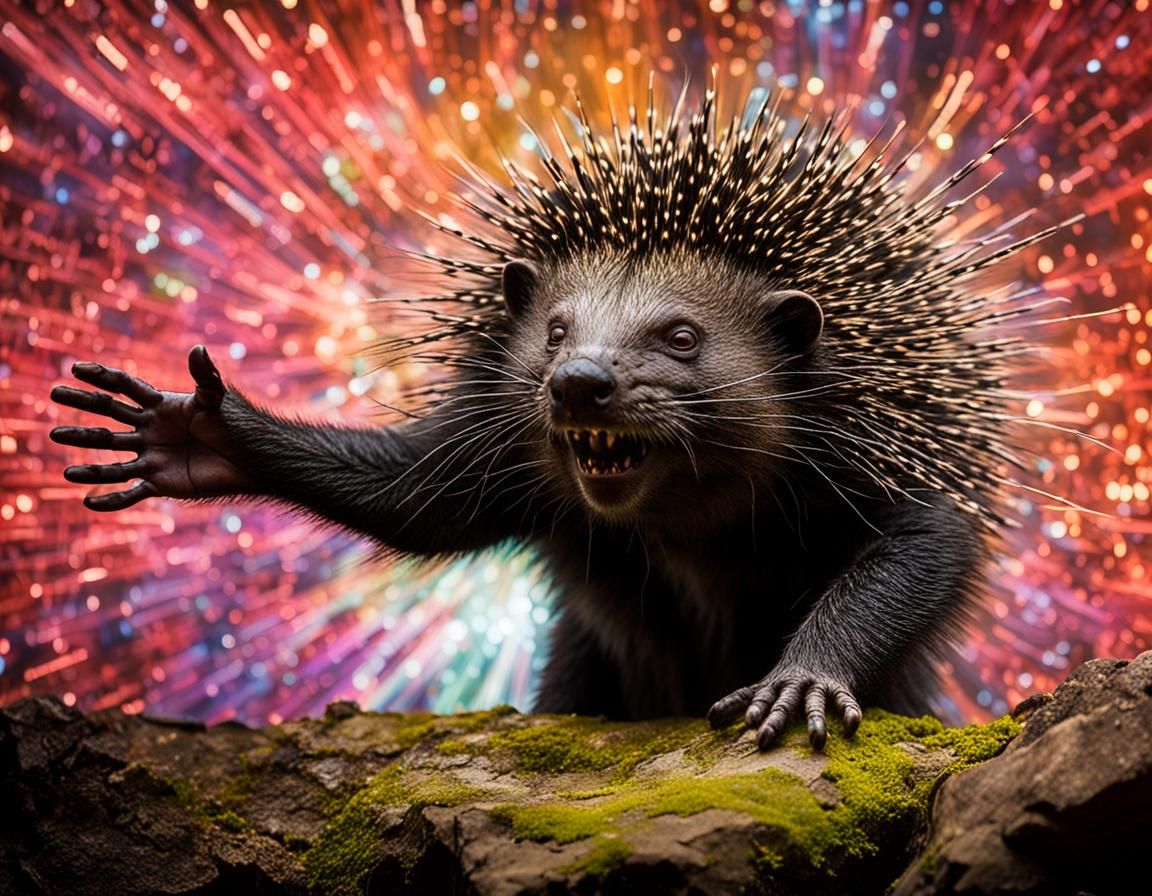 Freaky Porcupine Reaching Out