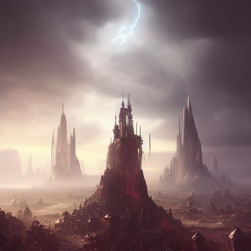 Dramatic Apocalyptic Landscape in Digital Matte Painting