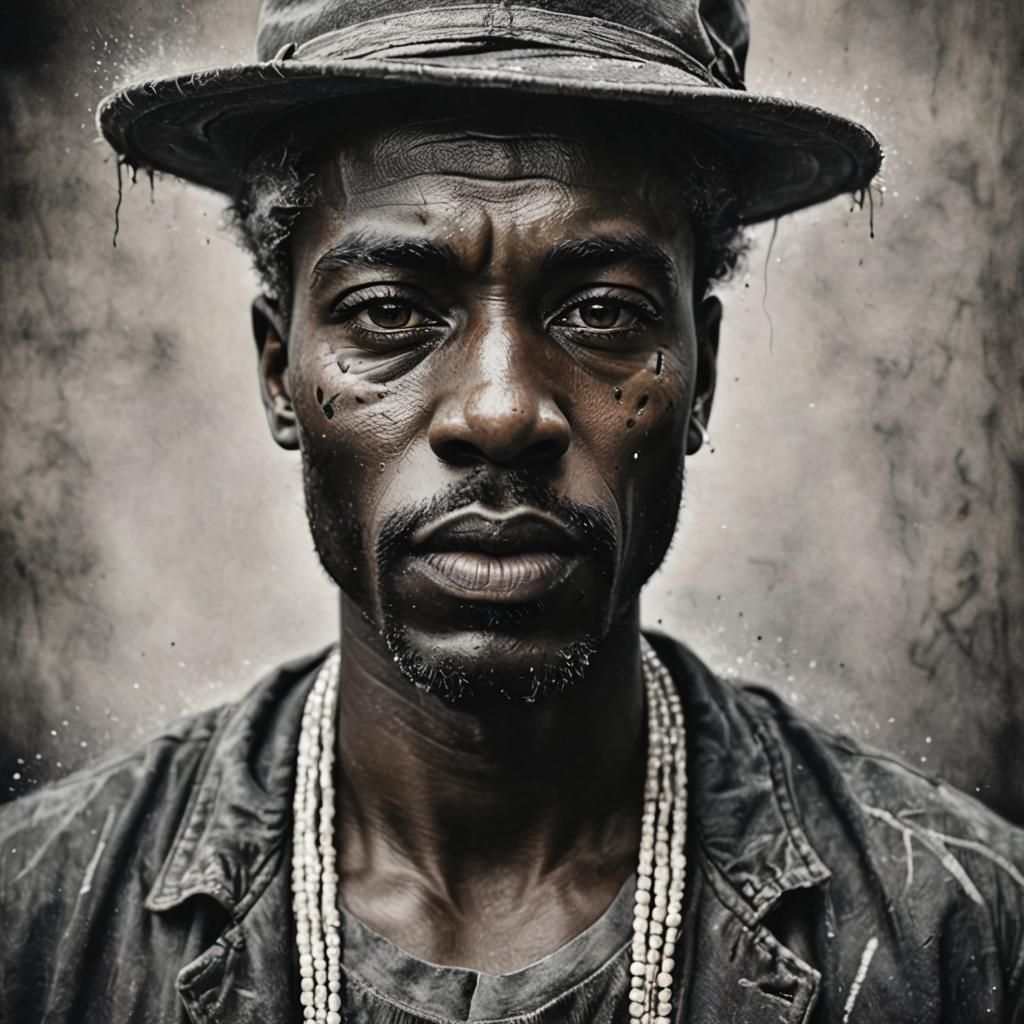 Hyperrealistic Charcoal Portrait in Chalk Art Style