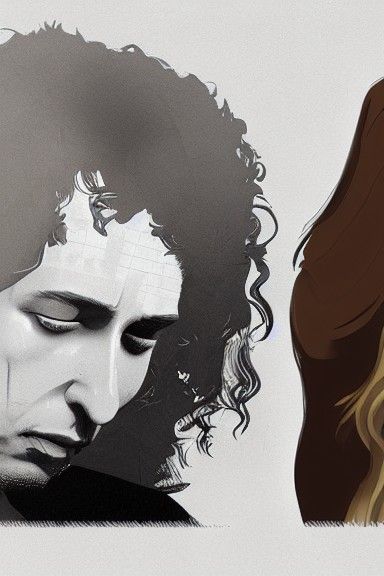 Enigmatic Scene of Bob Dylan and Girl