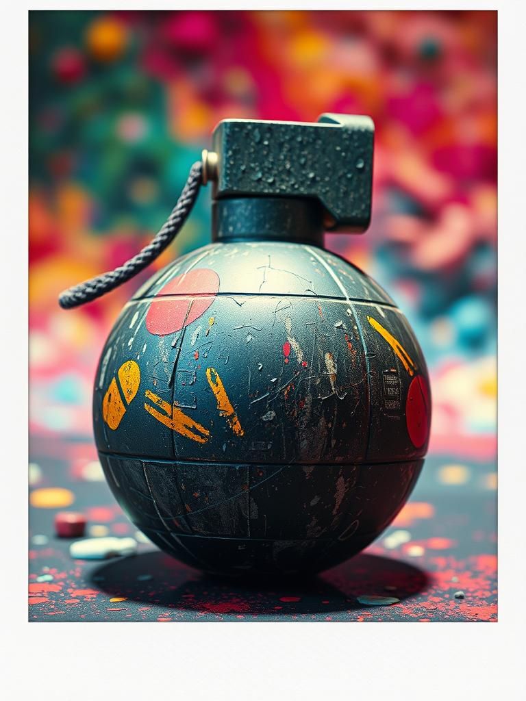 Bomb Polaroid: Hyper-Realistic Concept Art