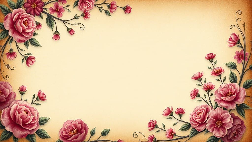 Whimsical Floral Fantasy Journal in Vintage Style