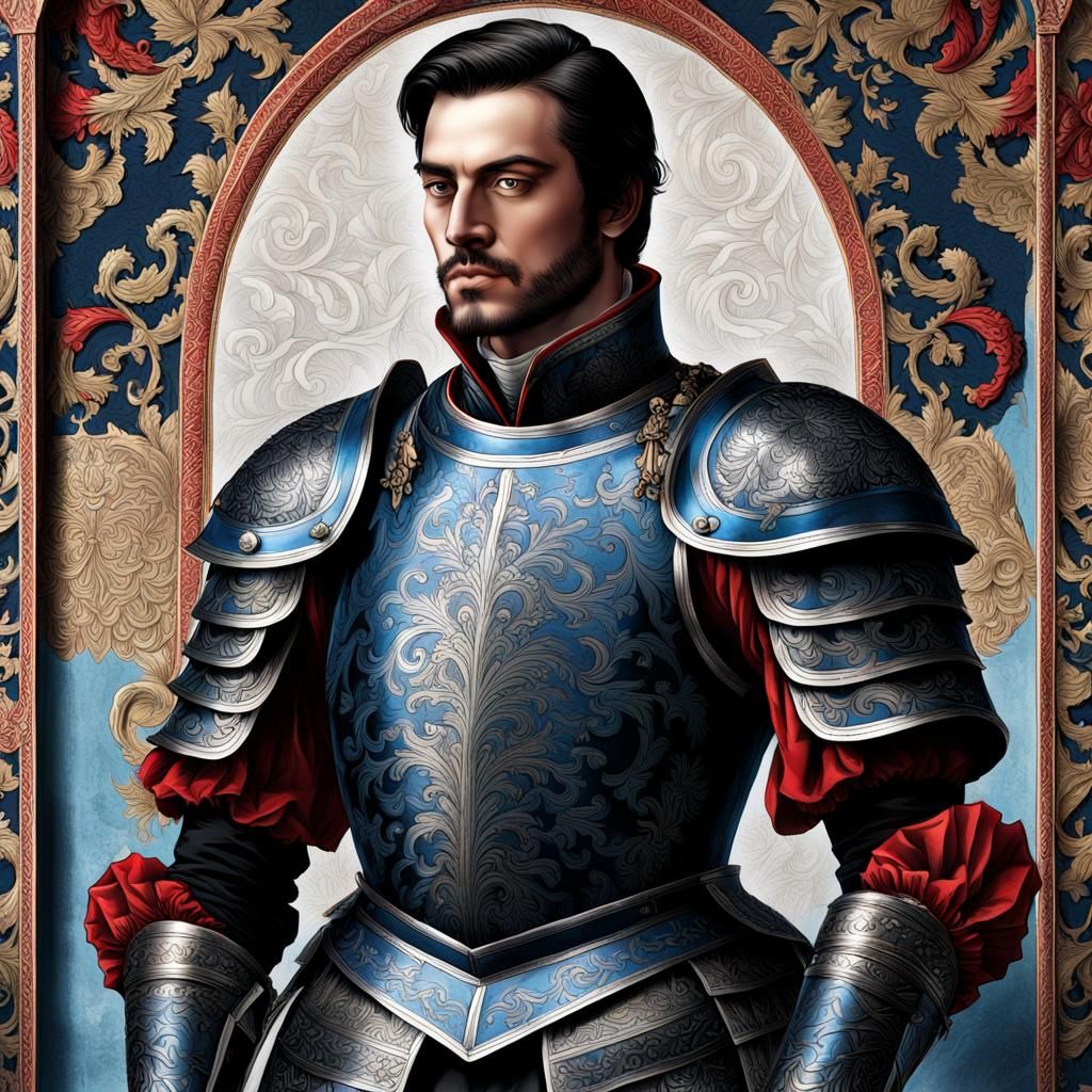 Imperial Nobleman in Ornate Baroque Armor