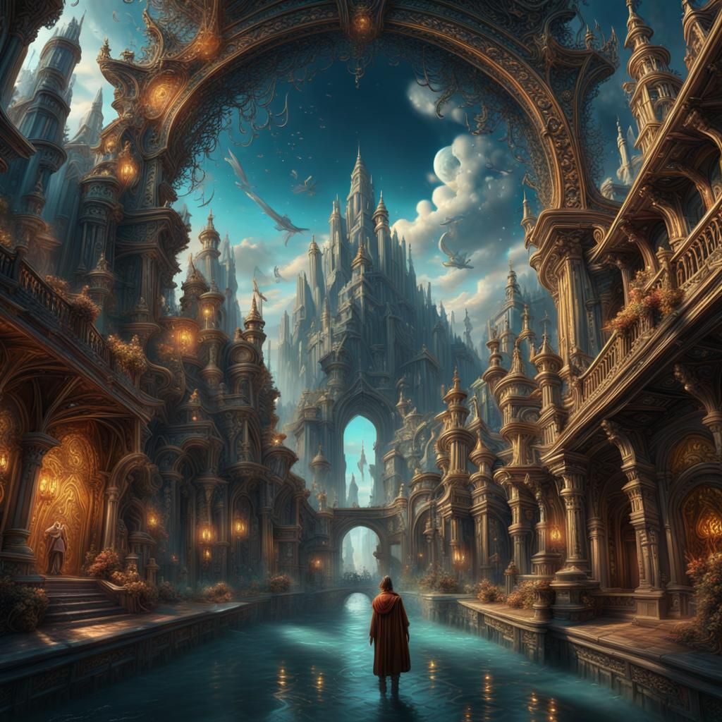 Fantastical Matte Painting with Intricate Details