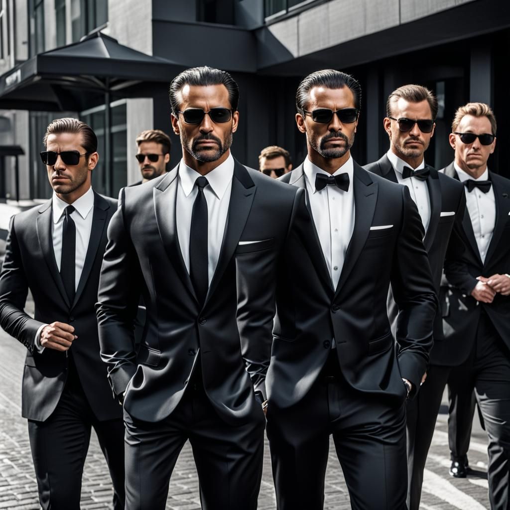 FBI Agents and Sons in Tuxedos