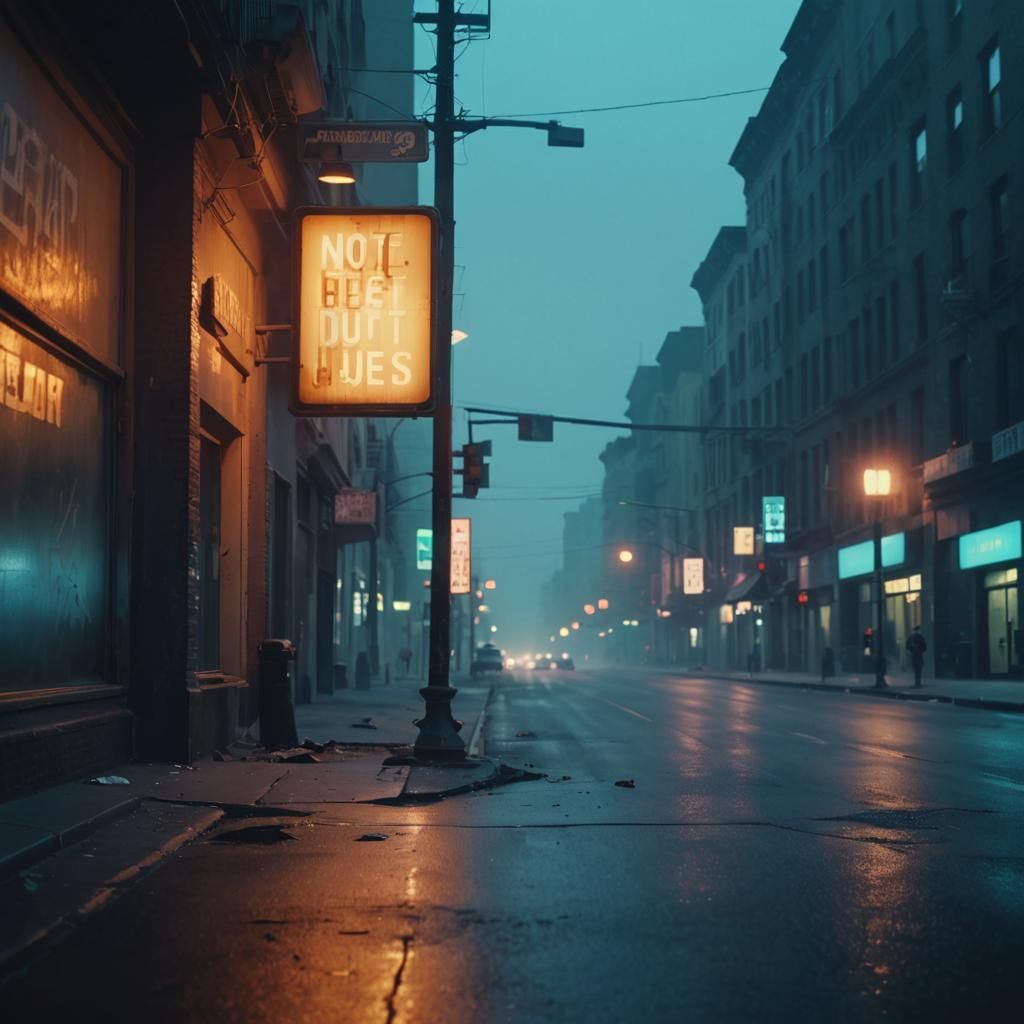 Empty City Intersection on Summer Day