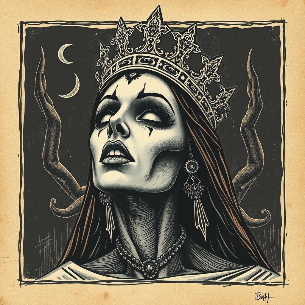 Queen of the Damned: AI Generated Portrait