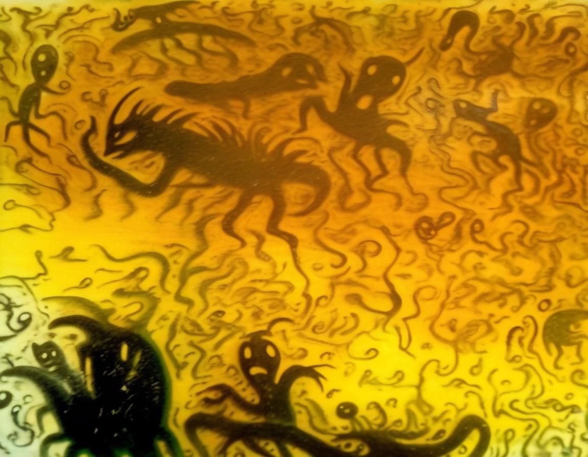 Eerie Underwater Precambrian Pond in Macroscopic Photography