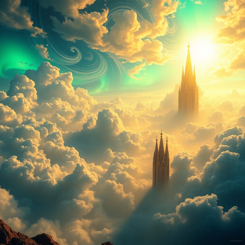 Ethereal Heaven Realm as Matte Painting