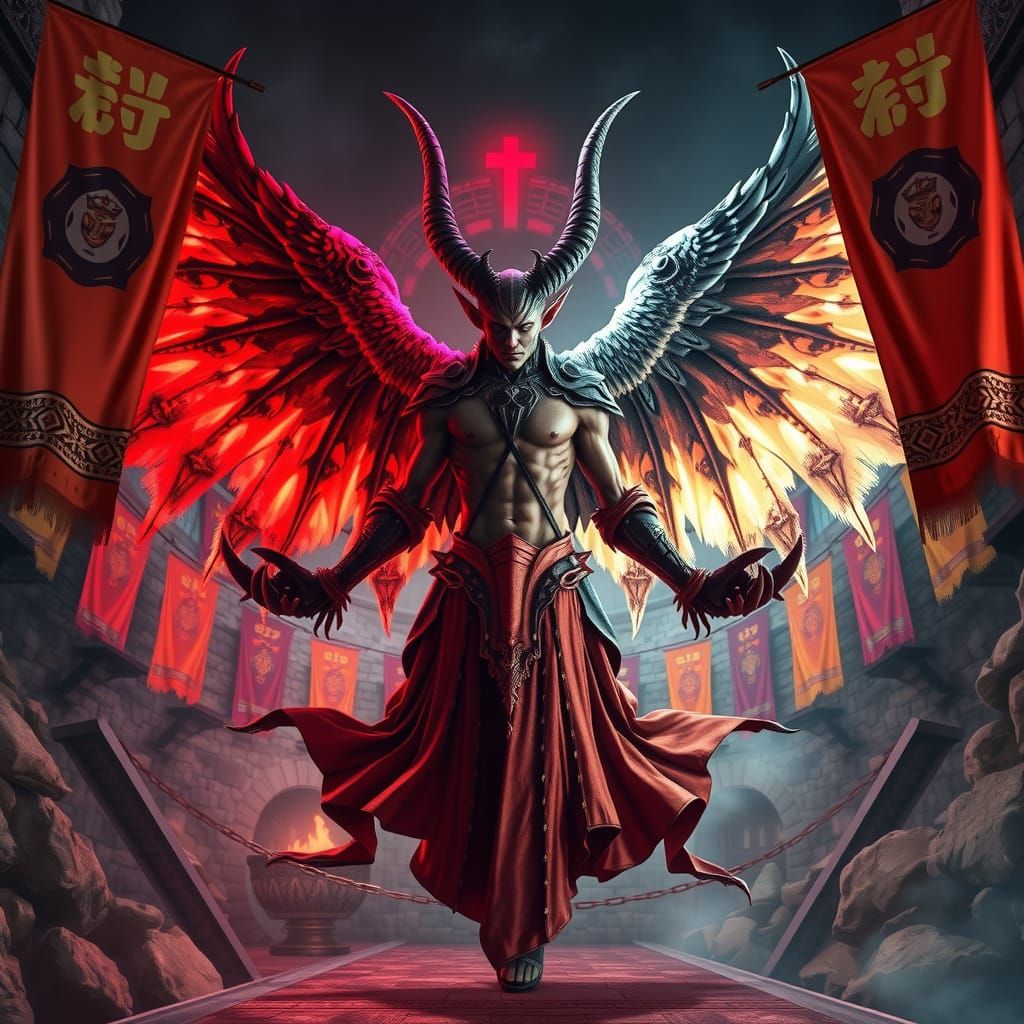 Demonic Angel Unveiled in Cinematic Splendor