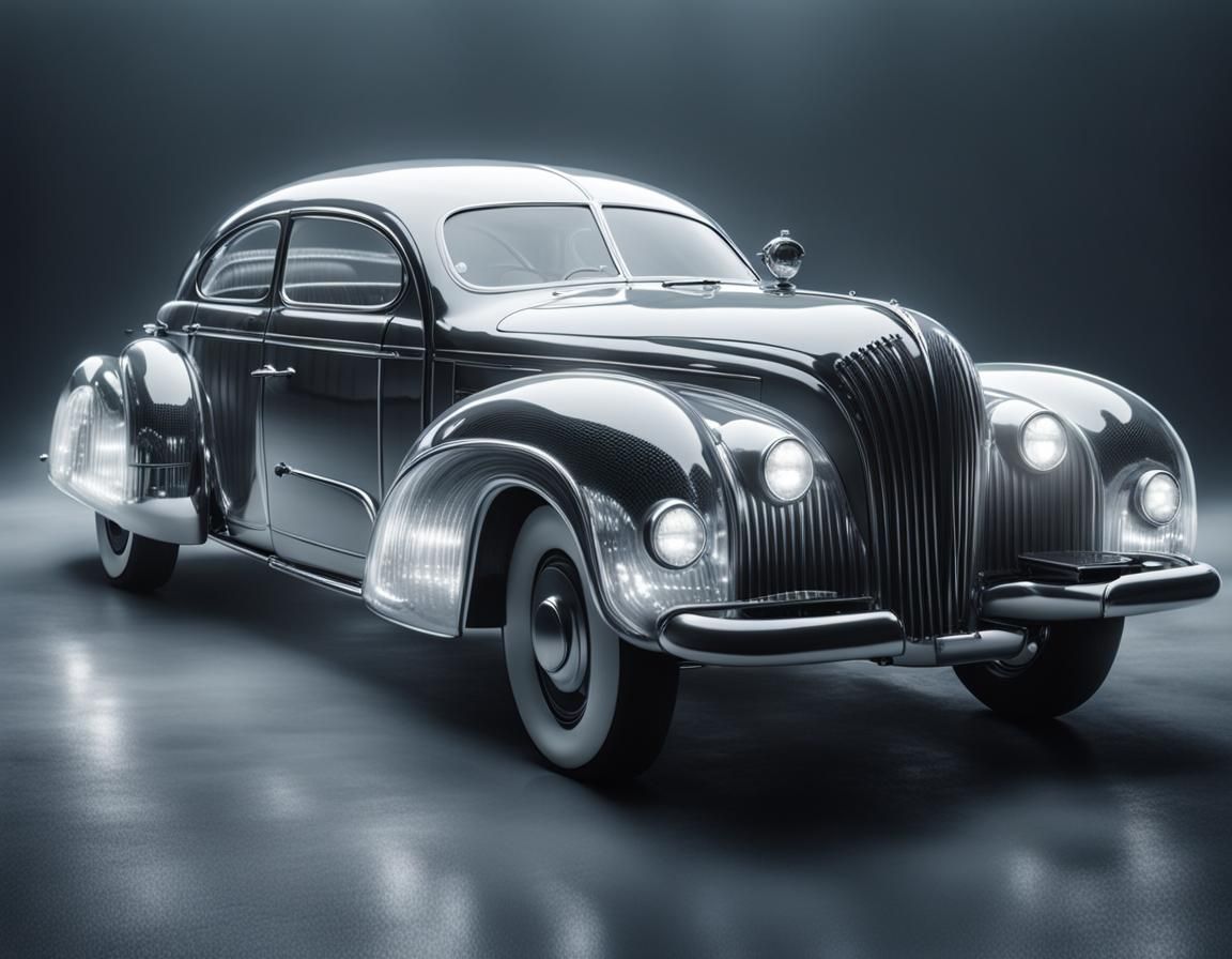 Futuristic Biomechanical Vehicle with LED Lights