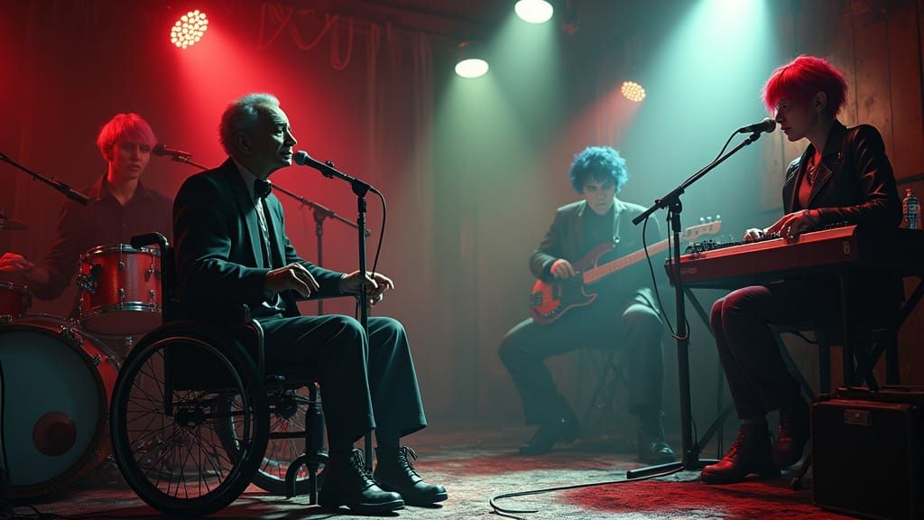 Mysterious Jazz Band Performs in a Smoky, Vintage Club