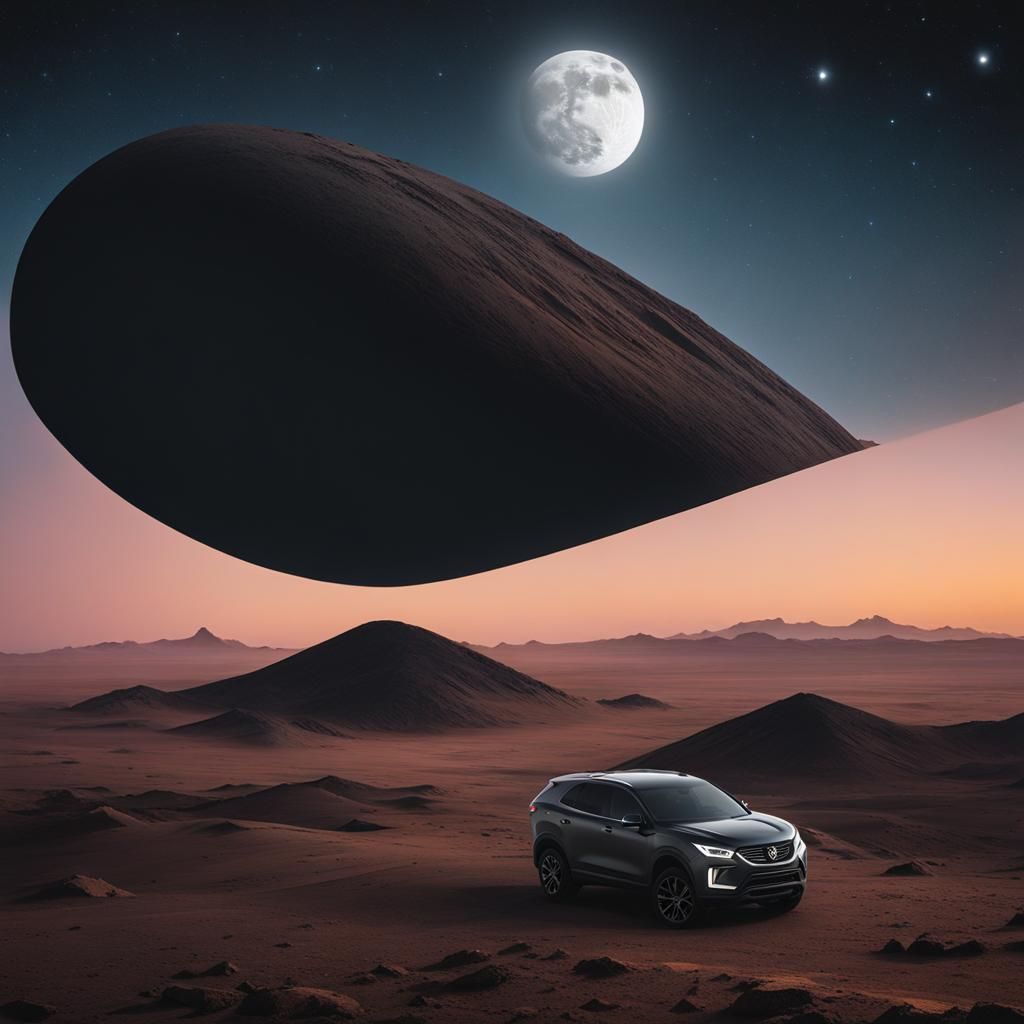 Dodgy Character Perched on a Crescent Moon