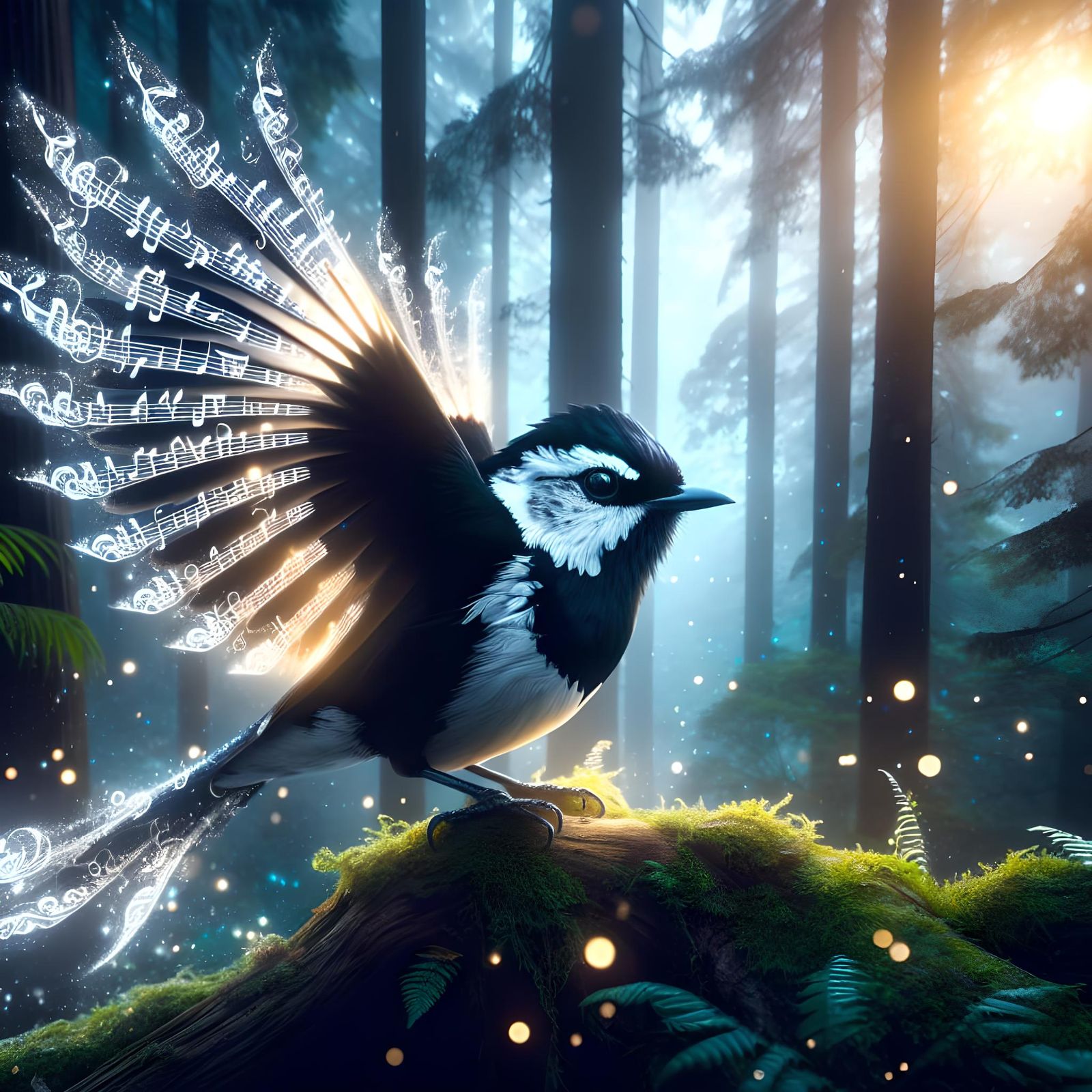 Resplendent Tanager with Light Music Wings