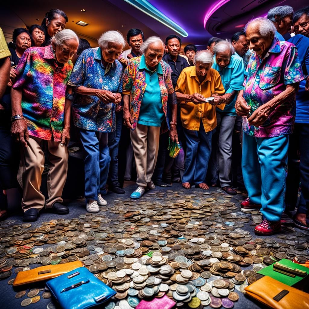 Elderly Disco Patrons Struggle at Entrance